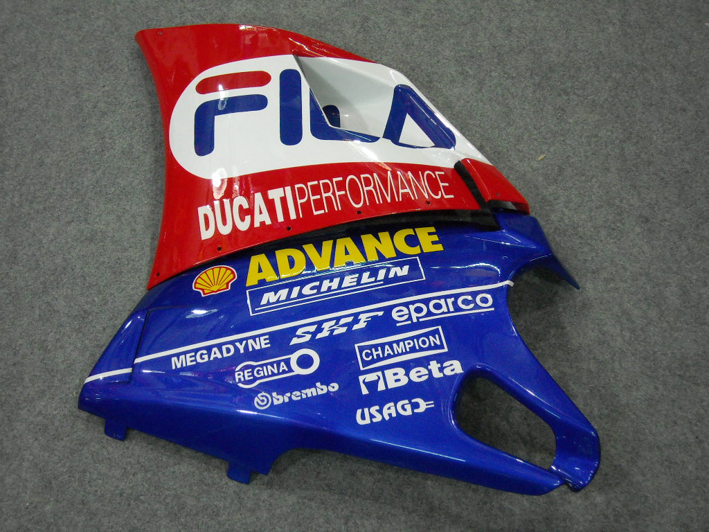 Kit de carénage à injection pour Ducati 748 94-02 - Rouge, Bleu - FILA #OYO87902061