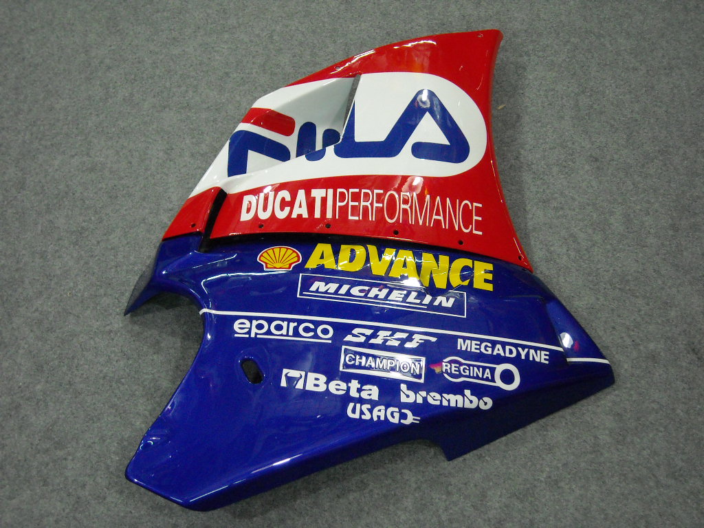 Kit de carénage à injection pour Ducati 748 94-02 - Rouge, Bleu - FILA #OYO87902061