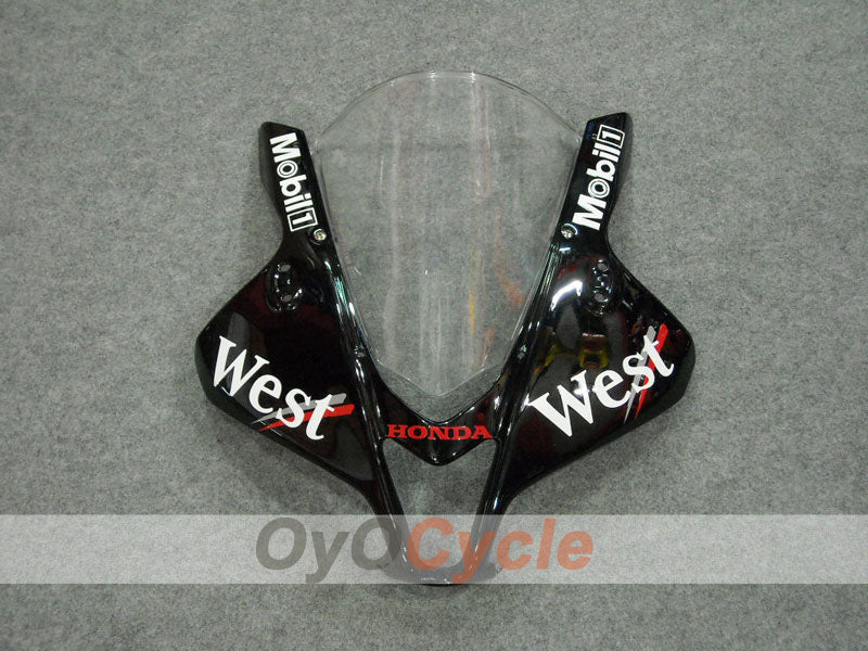 Kit de carénage à injection pour CBR600RR 07-08 - Blanc, Noir - West #OYO87900440