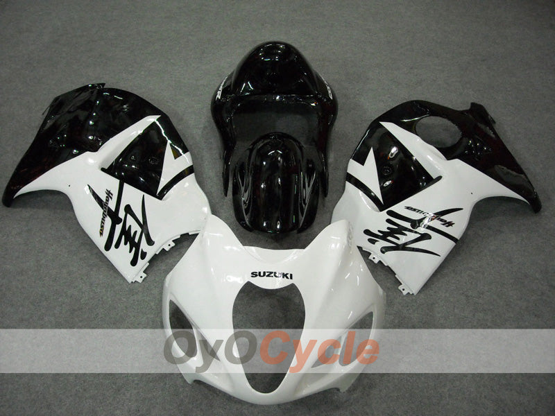 Kit de carénages à injection pour GSXR1300 Hayabusa 99-07 - Blanc, noir - Style usine #OYO87902882
