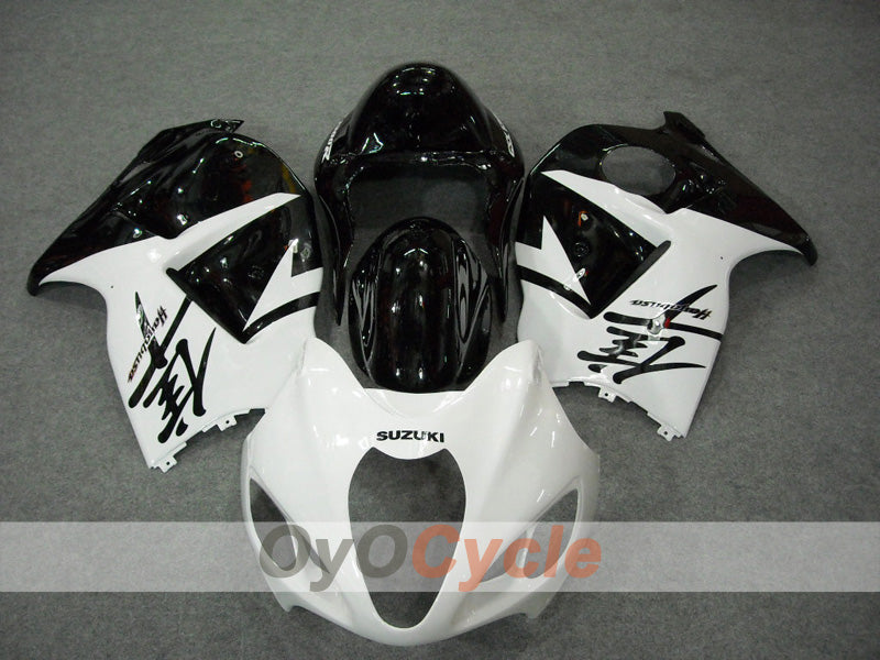 Kit de carénages à injection pour GSXR1300 Hayabusa 99-07 - Blanc, noir - Style usine #OYO87902882