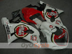 Kit de carénage à injection pour GSX R750 00-03 - Rouge, Blanc - Lucky Strike #OYO87901058