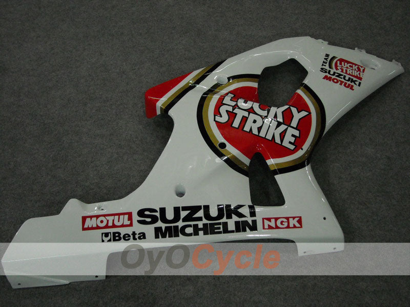 Kit de carénage à injection pour GSX R750 00-03 - Rouge, Blanc - Lucky Strike #OYO87901058