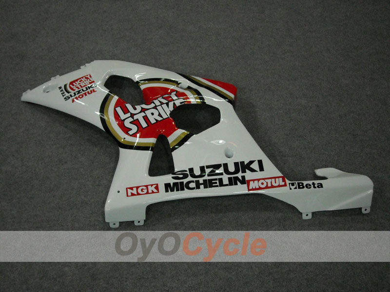 Kit de carénage à injection pour GSX R750 00-03 - Rouge, Blanc - Lucky Strike #OYO87901058