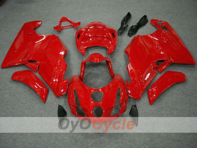 Kit de carénage injecté pour Ducati 749 03-04 - Rouge, noir - Style usine #OYO87902116