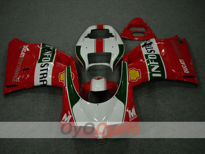 Kit de carénage à injection pour Ducati 748 94-02 - Rouge, Blanc - INFO STRADA #OYO87902067 Image secondaire du produit