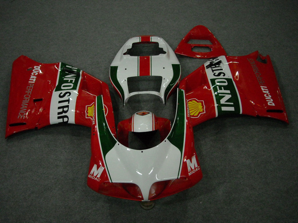 Kit de carénage injecté pour Ducati 996 99-02 - Rouge, blanc - INFO STRADA #OYO87902219 Image secondaire du produit
