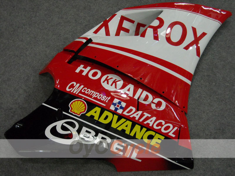 Kit de carénage à injection pour Ducati 996 99-02 - Rouge, Blanc - Xerox #OYO87902236