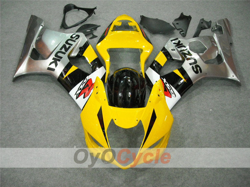 Kit de carénage en injection pour GSX R1000 03-04 - Jaune, argent - Style d'origine #OYO87901848