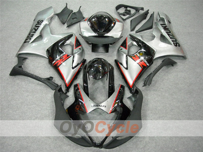 Kit de carénages injectés pour GSX R1000 05-06 - Noir, argent - Style usine #OYO87901994 Image principale du produit
