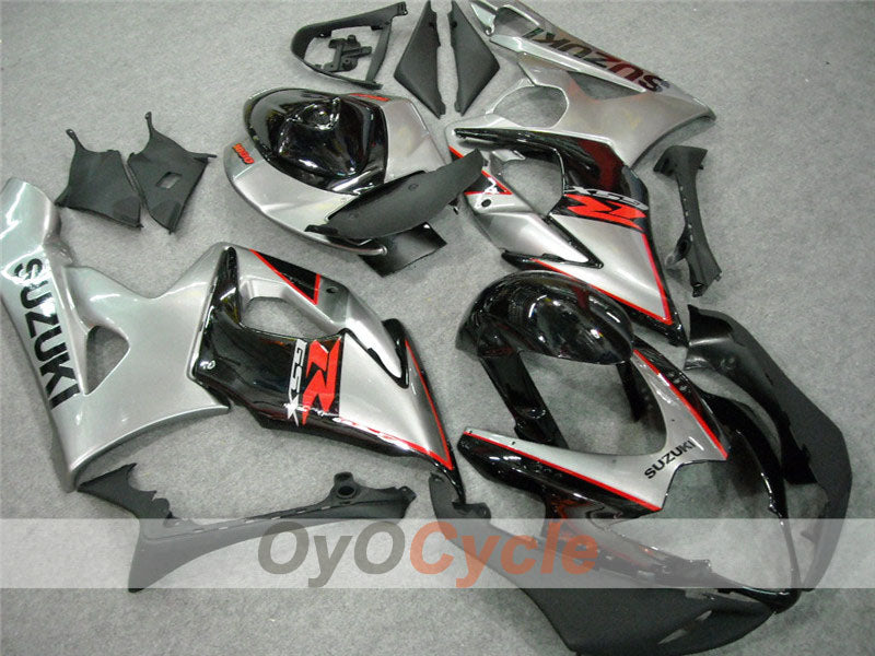 Kit de carénages injectés pour GSX R1000 05-06 - Noir, argent - Style usine #OYO87901994