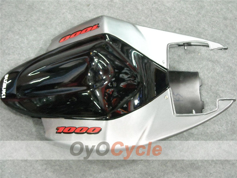 Kit de carénages injectés pour GSX R1000 05-06 - Noir, argent - Style usine #OYO87901994
