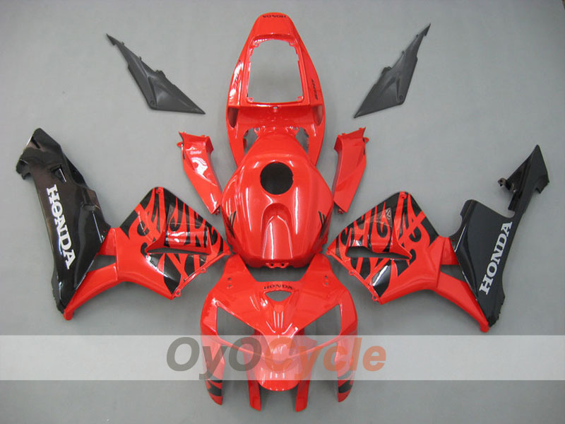 Kit de carénages à injection pour CBR600RR 05-06 - Rouge, Noir - Flamme #OYO87900241 Image principale du produit