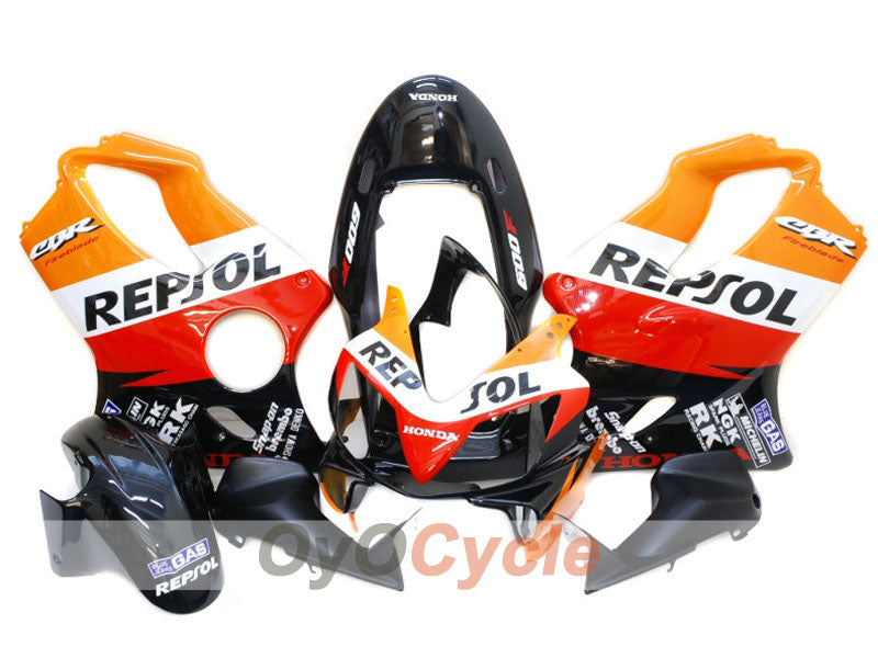 Kit de carénage injecté pour CBR600F4i 04-07 - Jaune, Noir - MICHELIN, Repsol #OYO87900219