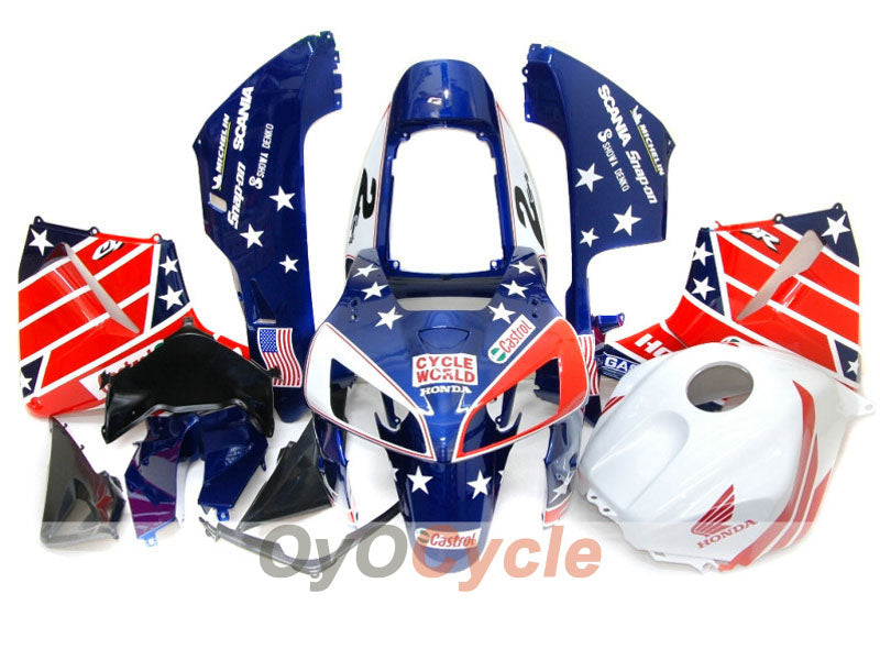 Kit de carénage à injection pour CBR600RR 05-06 - Rouge, Bleu - Castrol #OYO87900208 Image principale du produit