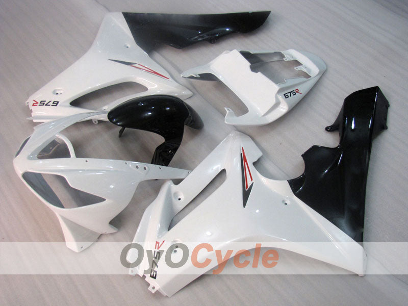 Kit de carénage à injection pour Triumph Daytona 675 06-08 - Blanc, Noir - Style usine #OYO87903147 Image principale du produit
