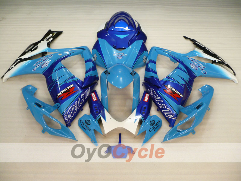 Kit de carénage à injection pour GSX R600 06-07 - Bleu, Noir - Corona, MOTUL #OYO87901427