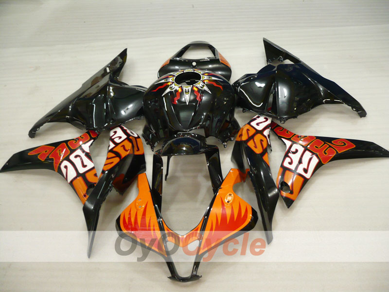 Kit de carénage à injection pour CBR600RR 09-12 - Orange, Noir - Rossi #OYO87900461