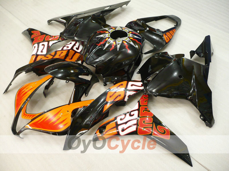 Kit de carénage à injection pour CBR600RR 09-12 - Orange, Noir - Rossi #OYO87900461