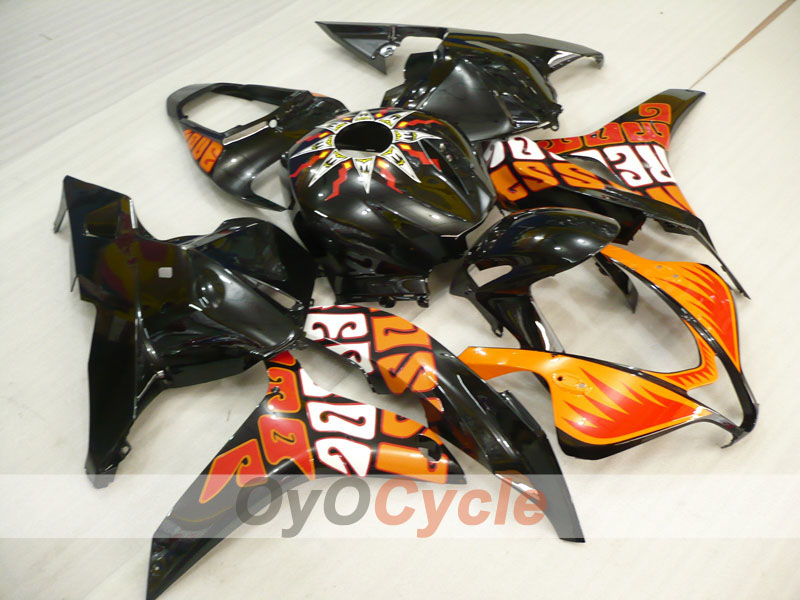 Kit de carénage à injection pour CBR600RR 09-12 - Orange, Noir - Rossi #OYO87900461