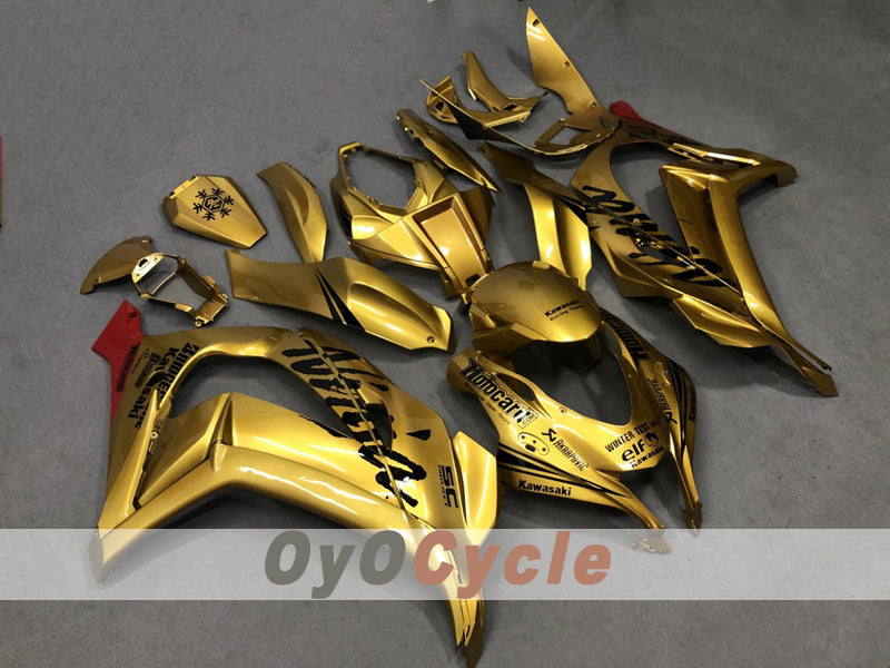 Kit de carénages moulés par injection pour NINJA ZX-10R 16-20 - Noir, doré - Autre style #OYO87914612