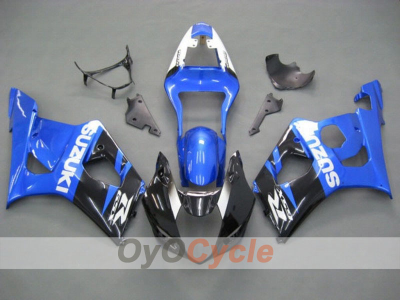 Kit de carénages à injection pour GSX R1000 03-04 - Bleu, Noir - Style d'usine #OYO87901900