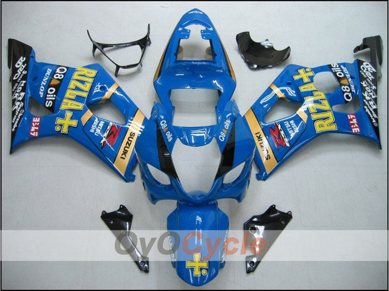 Kit de carénage à injection pour GSX R1000 03-04 - Bleu, noir - Rizla+ #OYO87901925