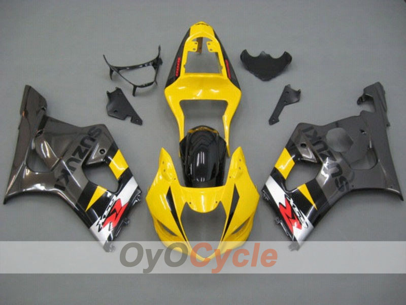 Kit de carénages à injection pour GSX R1000 03-04 - Jaune, Noir - Style d'usine #OYO87901903 Image principale du produit