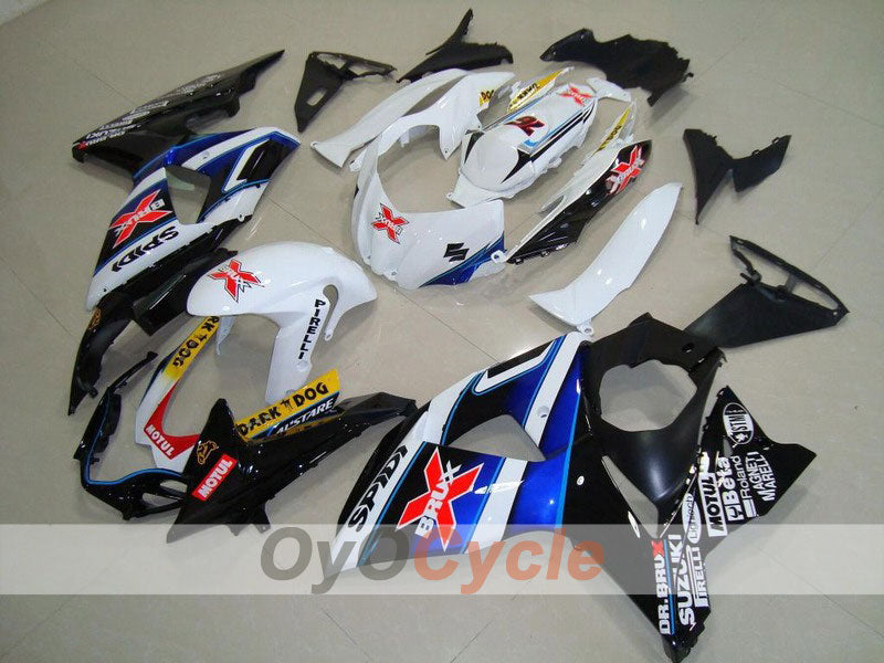 Kit de carénage à injection pour GSX R1000 09-16 - Blanc, Noir - Dark Dog #OYO87902864