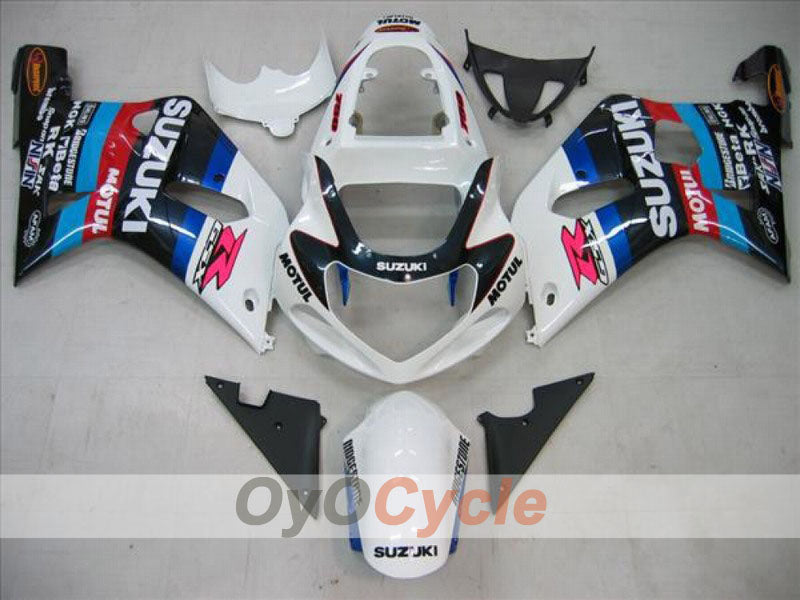 Kit de carénage à injection pour GSX R750 00-03 - Blanc, Noir - MOTUL #OYO87901063 Image principale du produit