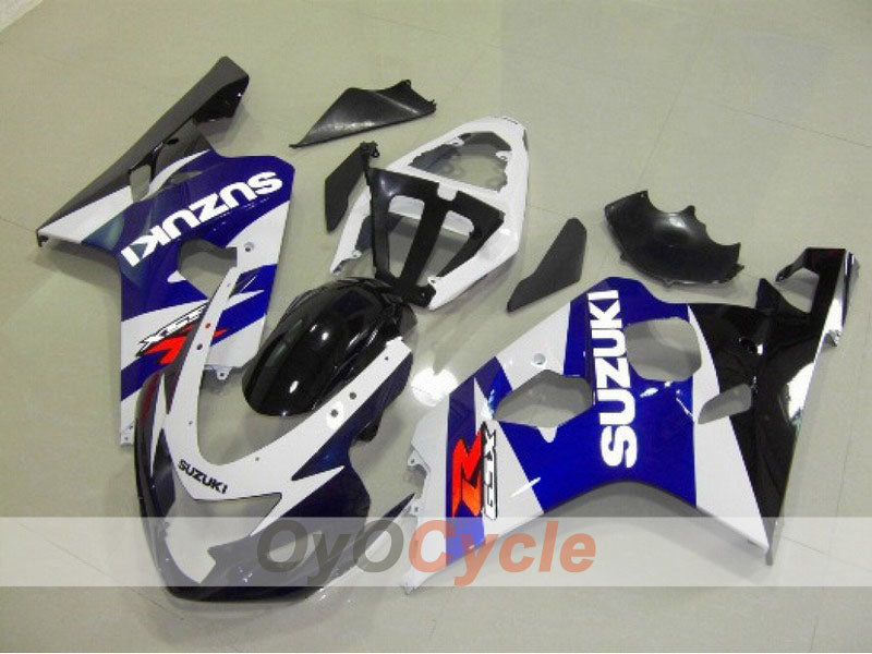 Kit de carénage à injection pour GSXR600 04-05 - Bleu, Blanc - Style d’origine #OYO87901355