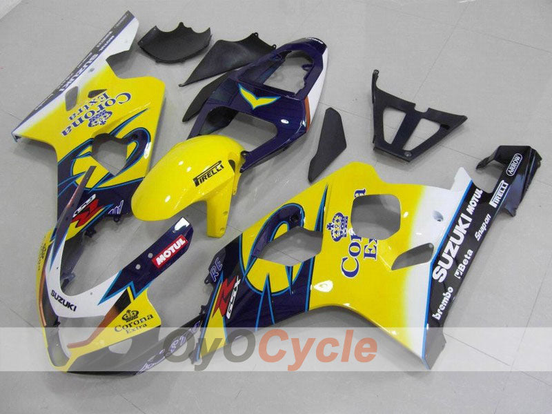 Kit de carénage à injection pour GSXR600 04-05 - Jaune, bleu - Corona, MOTUL #OYO87901159 Image principale du produit