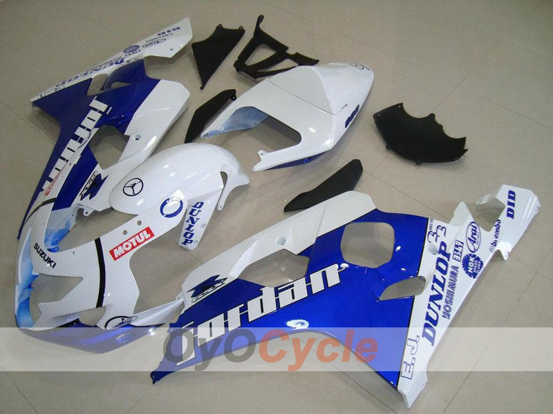 Kit de carénage injecté pour GSX R750 04-05 - Bleu, Blanc - Jordan #OYO87901255
