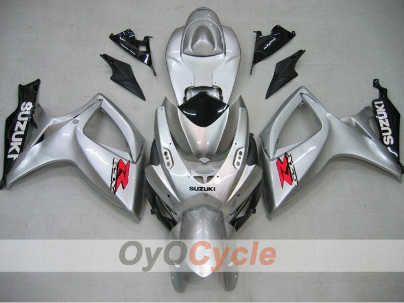 Kit de carénage à injection pour GSX R750 06-07 - Noir, argenté - Style d'origine #OYO87901323