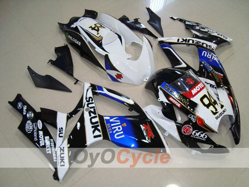 Kit de carénage à injection pour GSX R750 06-07 - Blanc, Noir - VIRU #OYO87901204 Image principale du produit