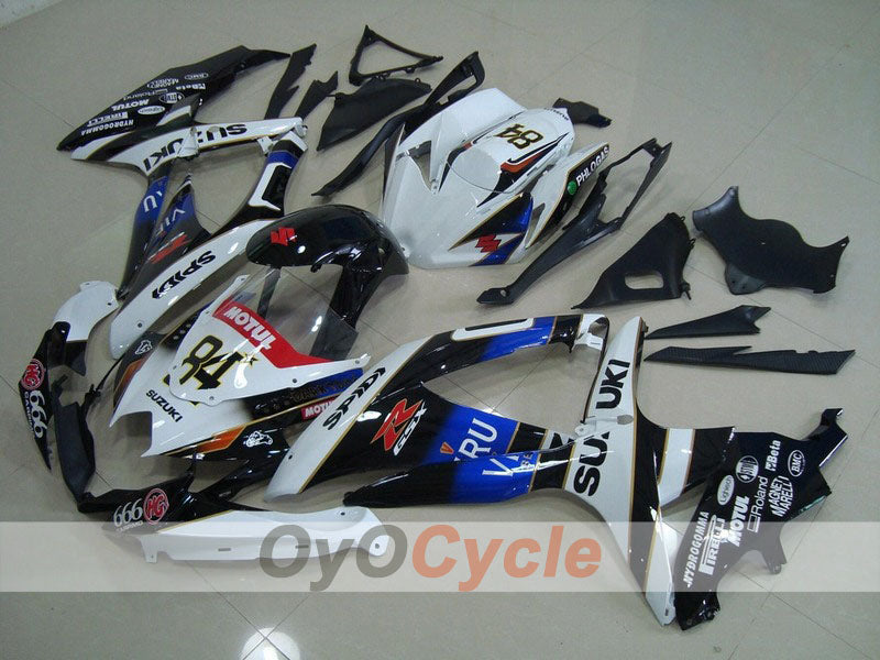 Kit de carénages à injection pour GSX R750 08-10 - Blanc, Noir - Rizla+ #OYO87901458 Image principale du produit