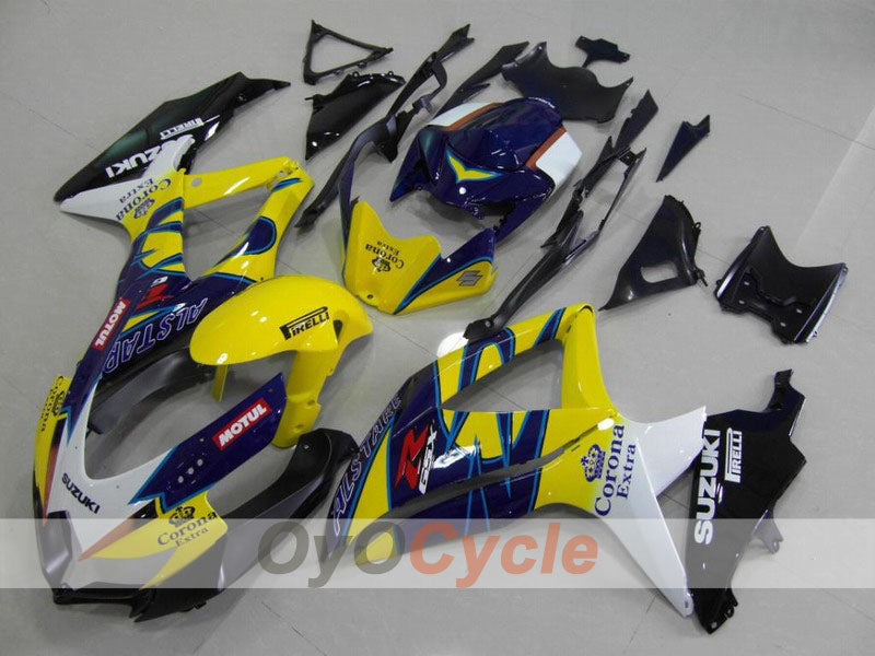 Kit de carénage à injection pour GSX R750 08-10 - Jaune, noir - Corona #OYO87901380 Image principale du produit