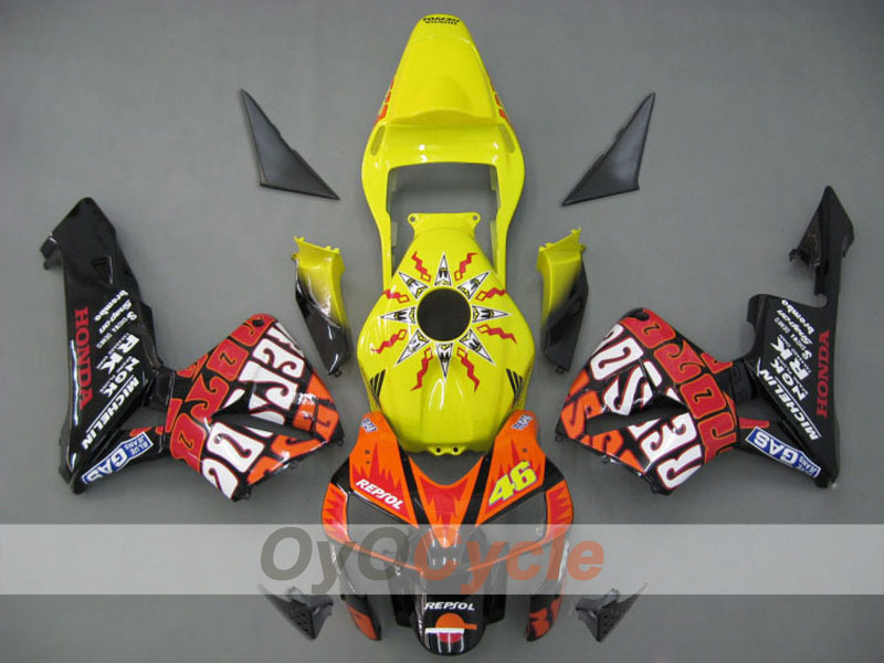 Kit de carénage à injection pour CBR600RR 03-04 - Jaune, Noir - Rossi #OYO87902538 Image principale du produit