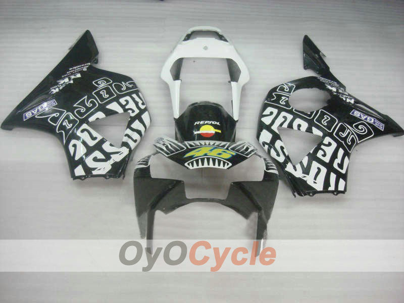 Kit de carénage à injection pour CBR900RR 954 02-03 - Blanc, Noir - Rossi #OYO87902755 Image principale du produit