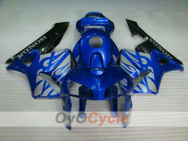 Kit de carénages à injection pour CBR600RR 05-06 - Bleu, Noir - Flamme #OYO87900242