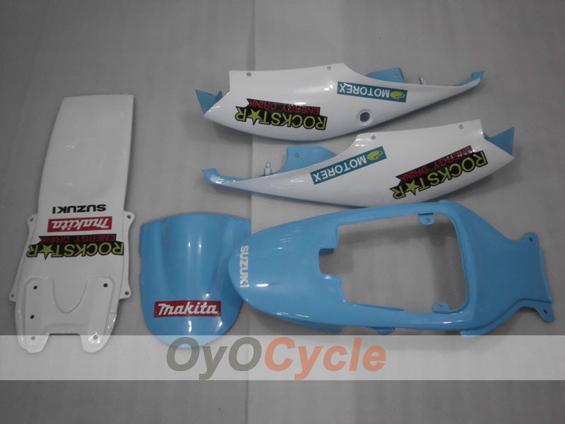 Kit de carénages à injection pour GSX R600 06-07 - Bleu, Noir - DUNLOP #OYO87901466