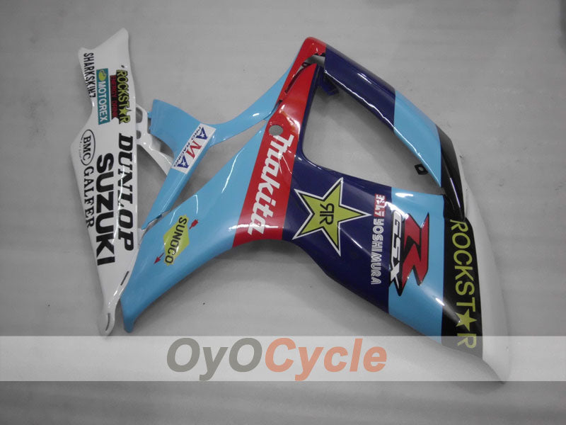 Kit de carénages à injection pour GSX R600 06-07 - Bleu, Noir - DUNLOP #OYO87901466