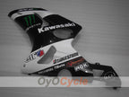 Kit de carénage à injection pour NINJA ZX-6R 03-04 - Blanc, Noir - Monster #OYO87901810