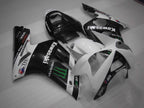 Kit de carénage à injection pour NINJA ZX-6R 03-04 - Blanc, Noir - Monster #OYO87901810