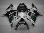 Kit de carénage à injection pour NINJA ZX-6R 03-04 - Blanc, Noir - Monster #OYO87901810