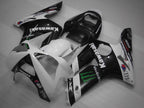 Kit de carénage à injection pour NINJA ZX-6R 03-04 - Blanc, Noir - Monster #OYO87901810