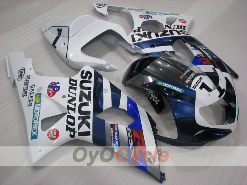 Kit de carénage injecté pour GSX R750 00-03 - Blanc, noir - MOTOREX #OYO87905136 Image principale du produit