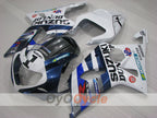 Kit de carénage à injection pour GSX R1000 00-02 - Bleu, Blanc - DUNLOP #OYO87905182