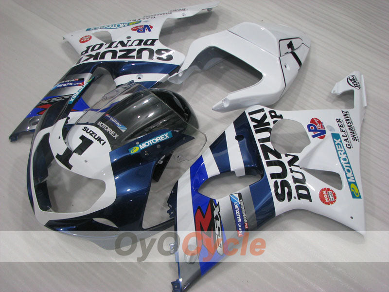 Kit de carénage à injection pour GSX R1000 00-02 - Bleu, Blanc - DUNLOP #OYO87905213 Image secondaire du produit