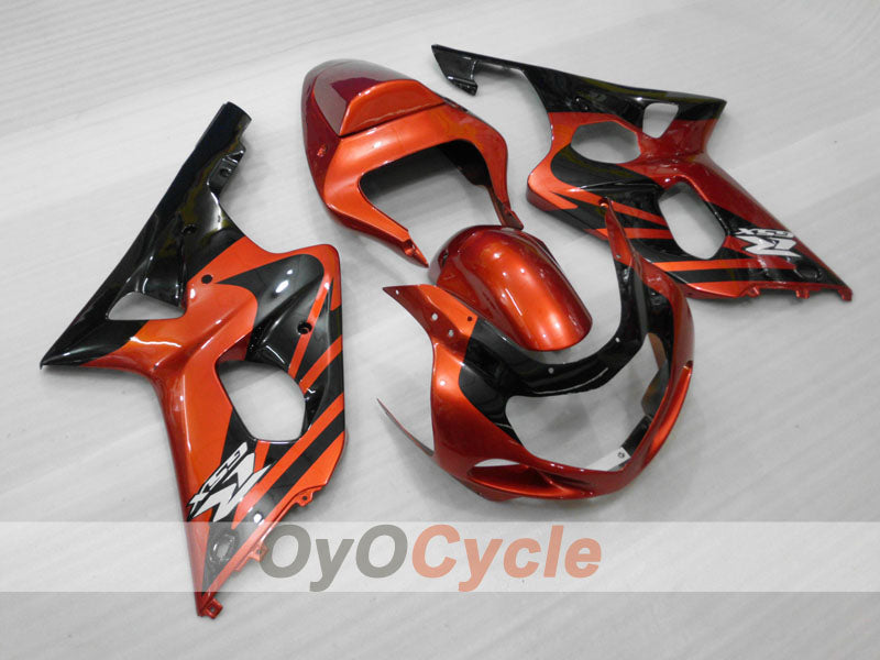 Kit de carénage injecté pour GSX R750 00-03 - Orange, noir - Style usine #OYO87905174 Image principale du produit